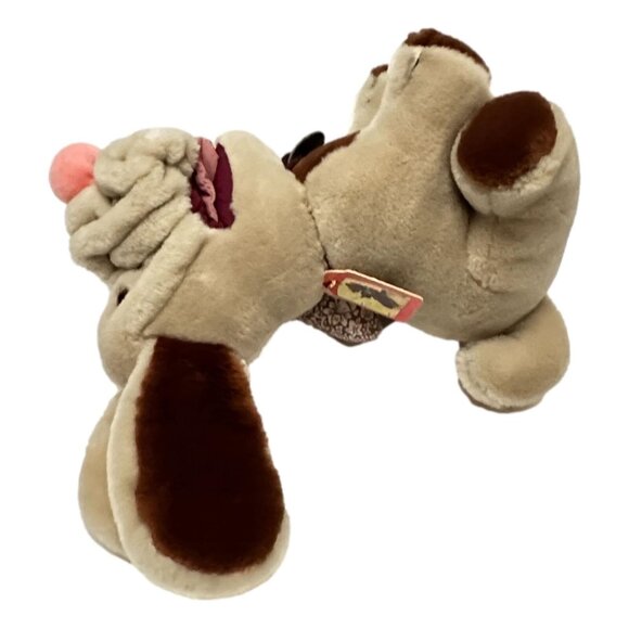 Vintage Wrinkles Ganz Dog Beige Plush Tag 10 in with Bone and Tags 1984 - Picture 9 of 16